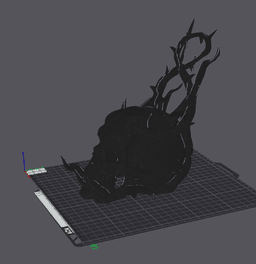 thorny skull phone holder 3d model