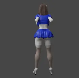 Big Boobs in a School Girl Outfit v2 3d model