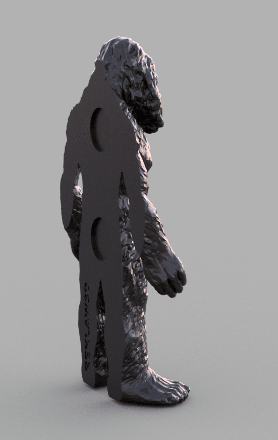 Sasquatch Bigfoot Yetti Fridge Magnet 100mm 3d model