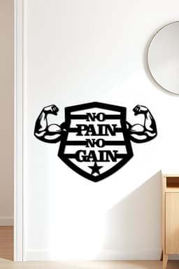 No Pain No Gain Wall Art, Wall Decor, Home Decor 3d model