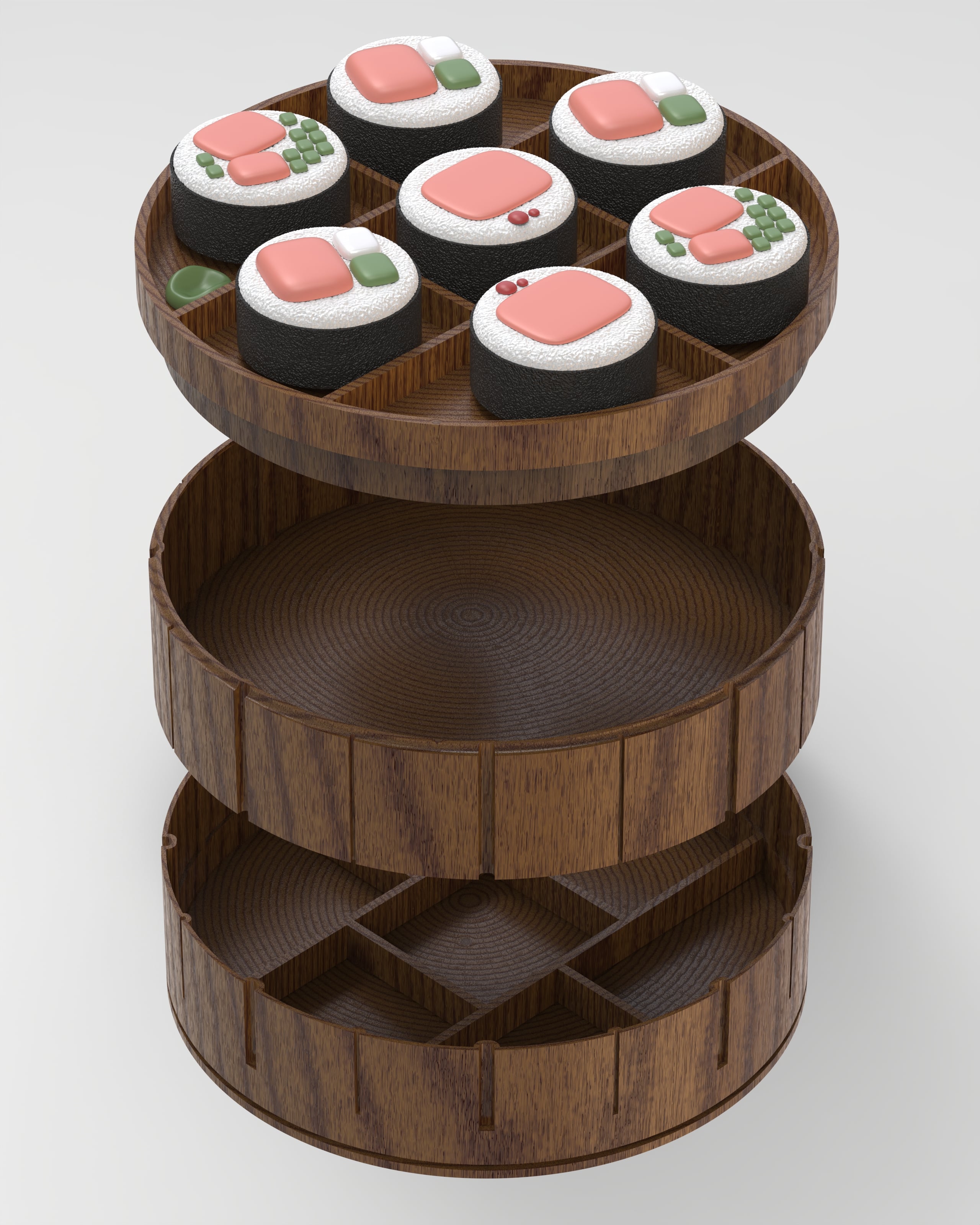 Sushi Box Organizer 3d model