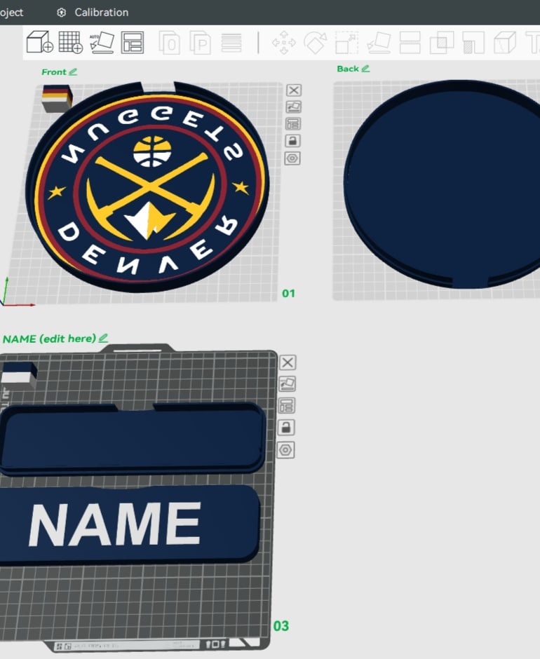 Denver Nuggets Sign - LED Strip Compatible 3d model