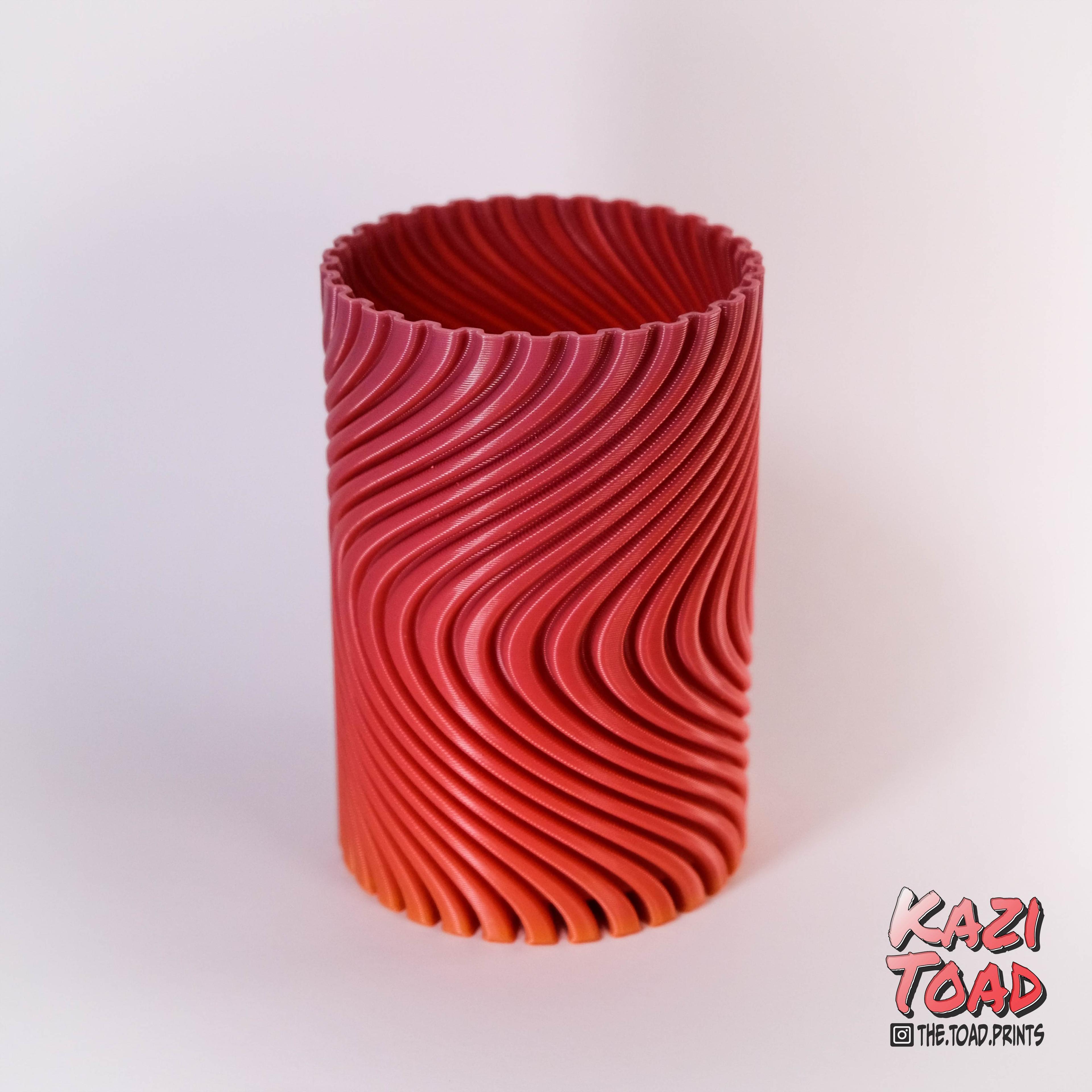 Twisted vase mode can cup 12oz 3d model