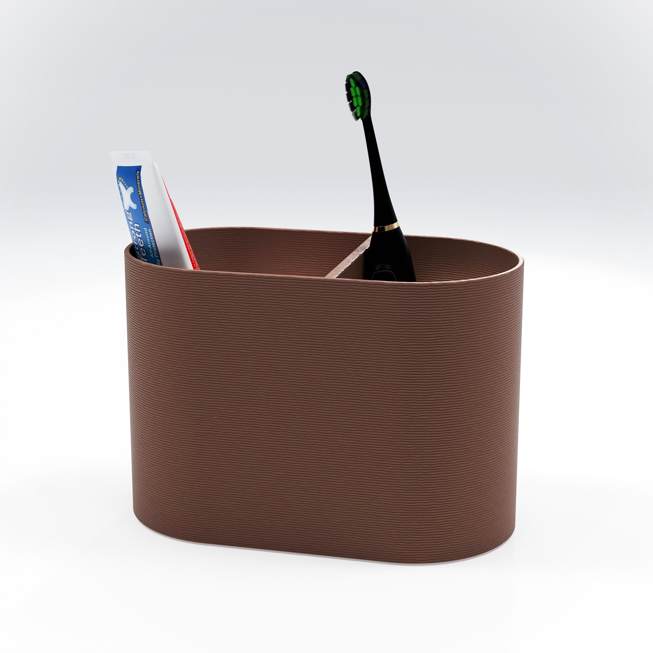 Toothbrush Holder with Divider 3d model