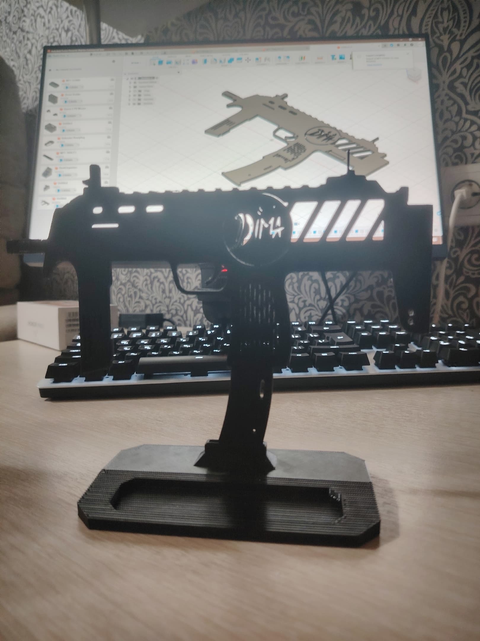 Counter Strike MP7 with Dima sticker 3d model