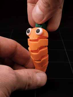 Flexible Baby Carrot Keychain 3d model