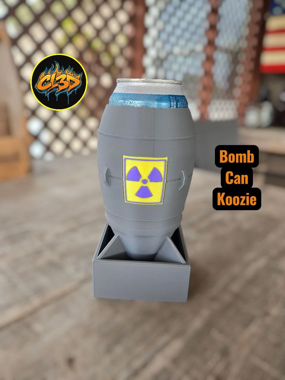 Nuke Bomb Can Koozie - Multicolor 3d model