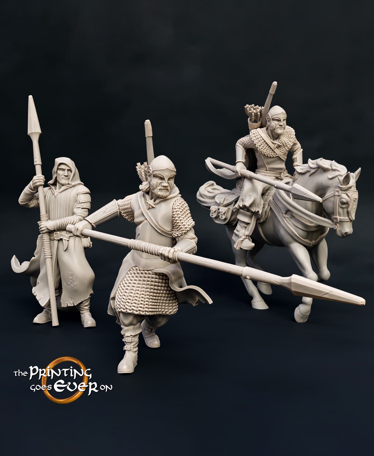 Rangers with Spears - On Foot and Mounted 3d model