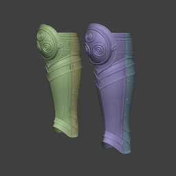 Ancient Assassins Greaves – Fantasy Shin Armor for Cosplay & LARP 3d model