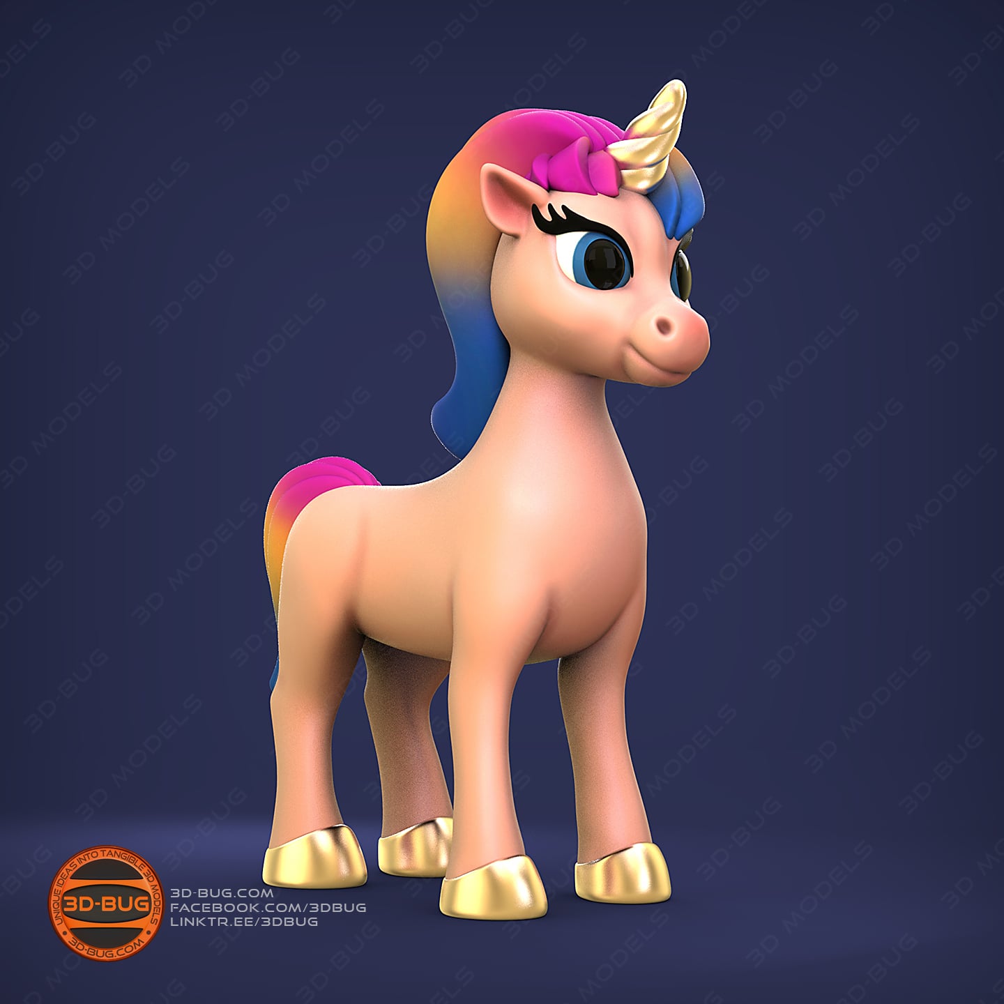 Stylized unicorn 3d model