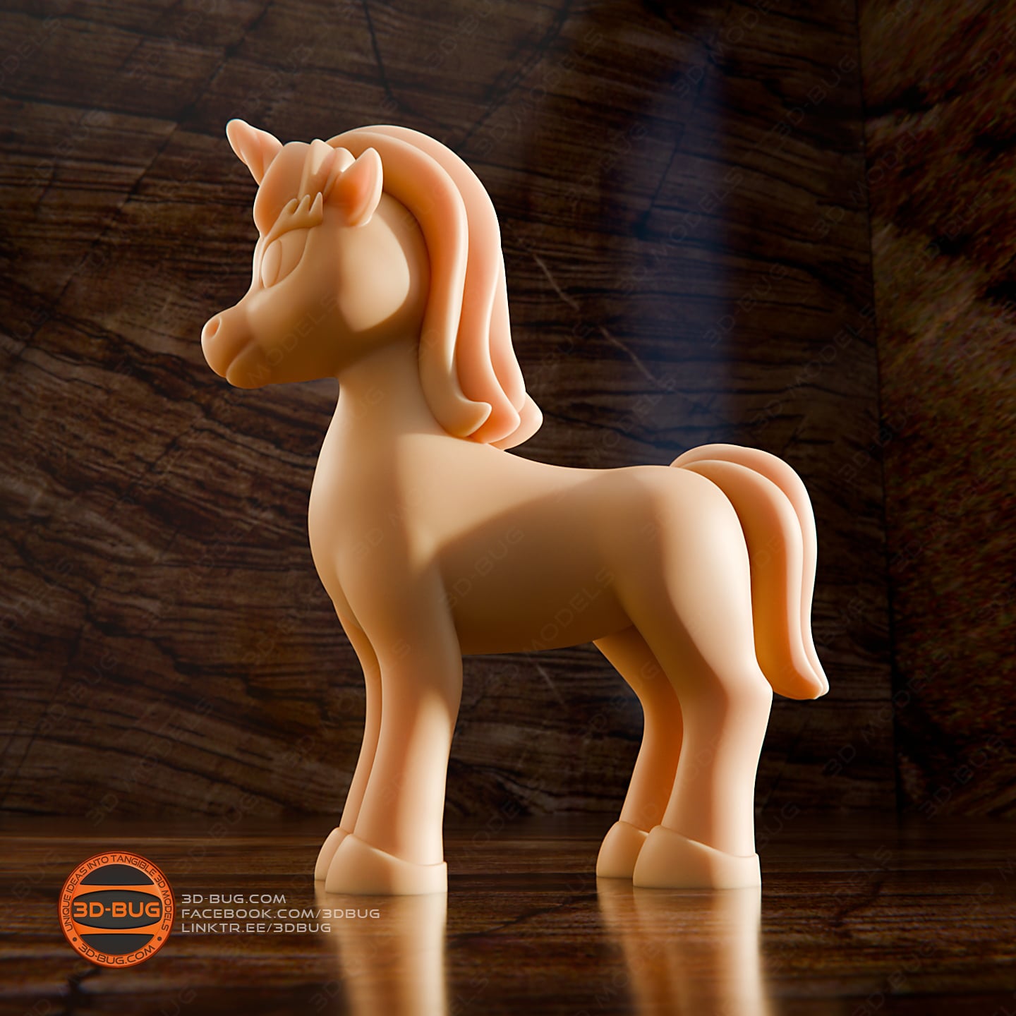 Stylized unicorn 3d model