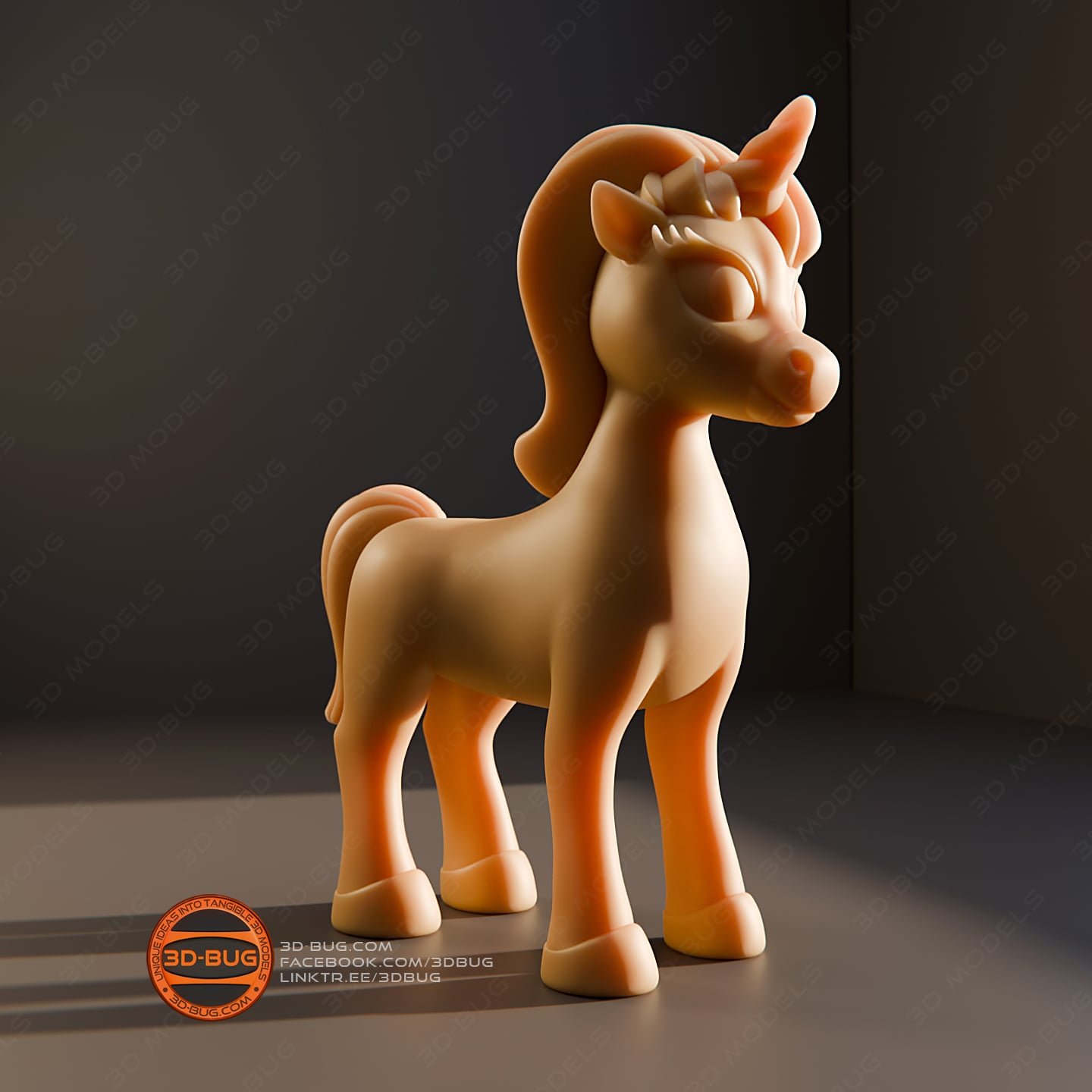 Stylized unicorn 3d model