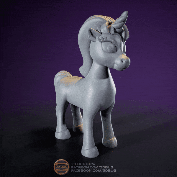 Stylized unicorn 3d model