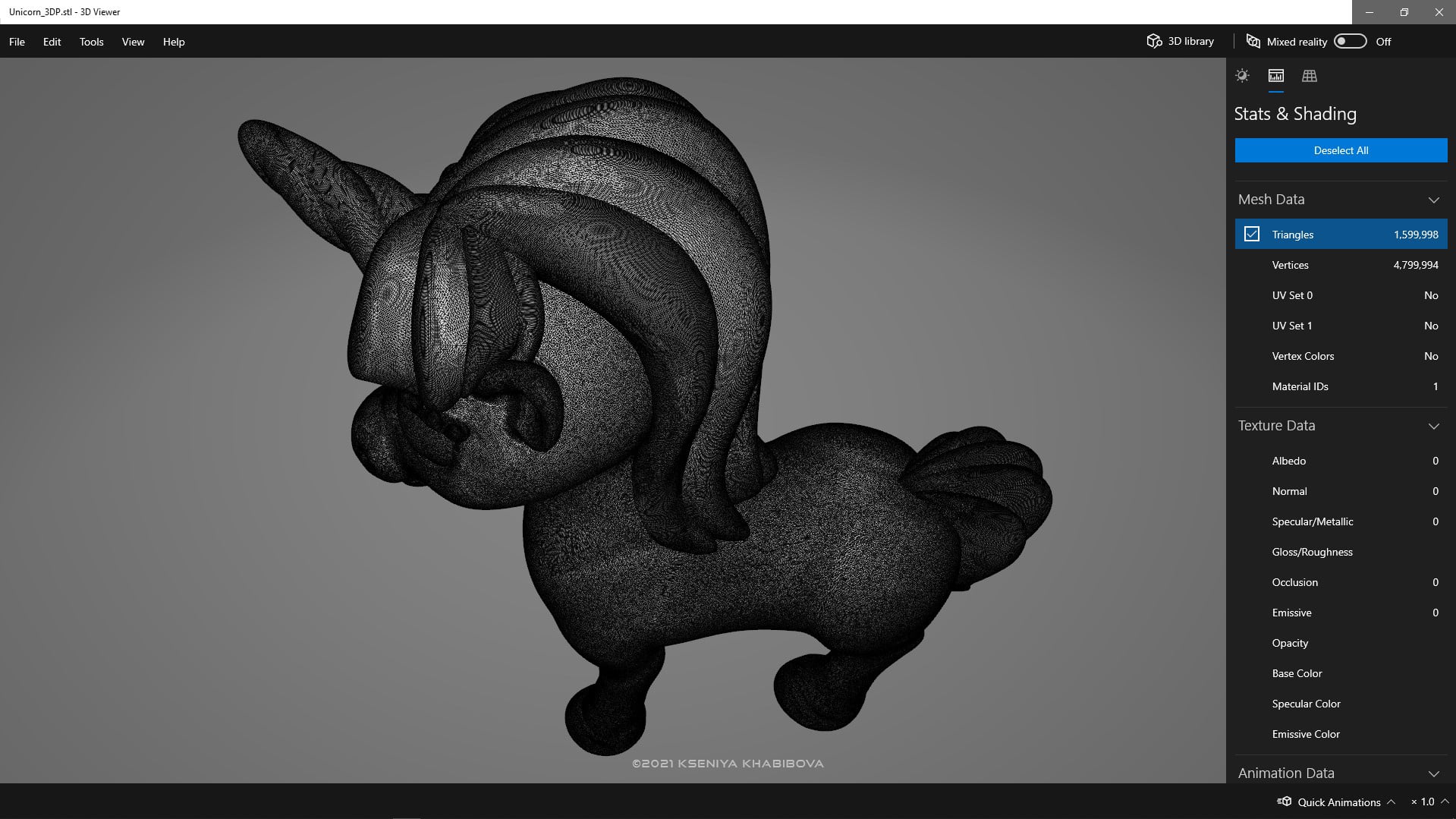 Stylized unicorn 3d model