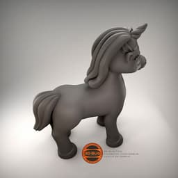 Stylized unicorn 3d model