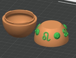 Leo Flexi Imp - Zodiac Imp Collection Part 4 - Keychain & Straw Buddy, No Supports STL/3MF 3d model