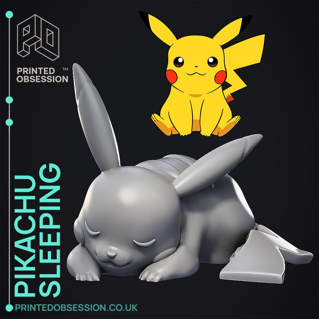 Sleeping Pikachu - Pokemon - Fan Art 3d model