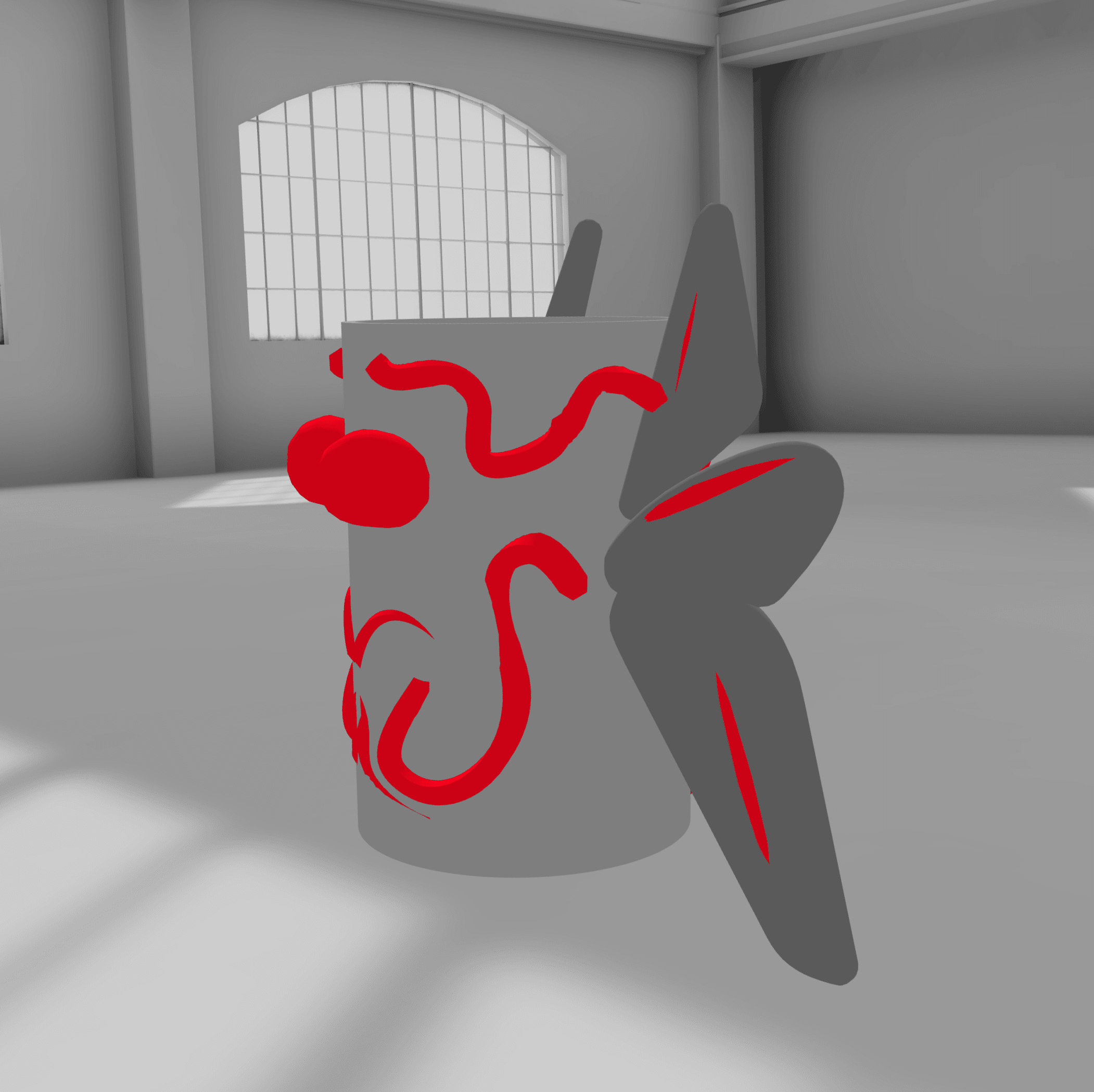 cup with wings 3d model