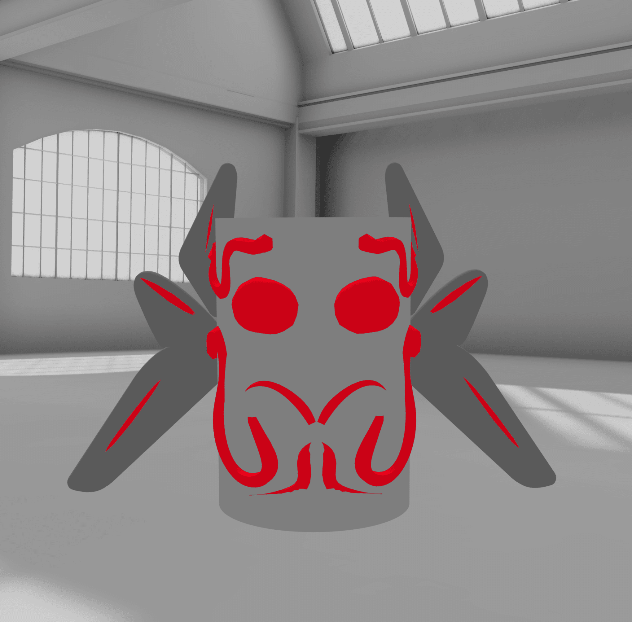cup with wings 3d model