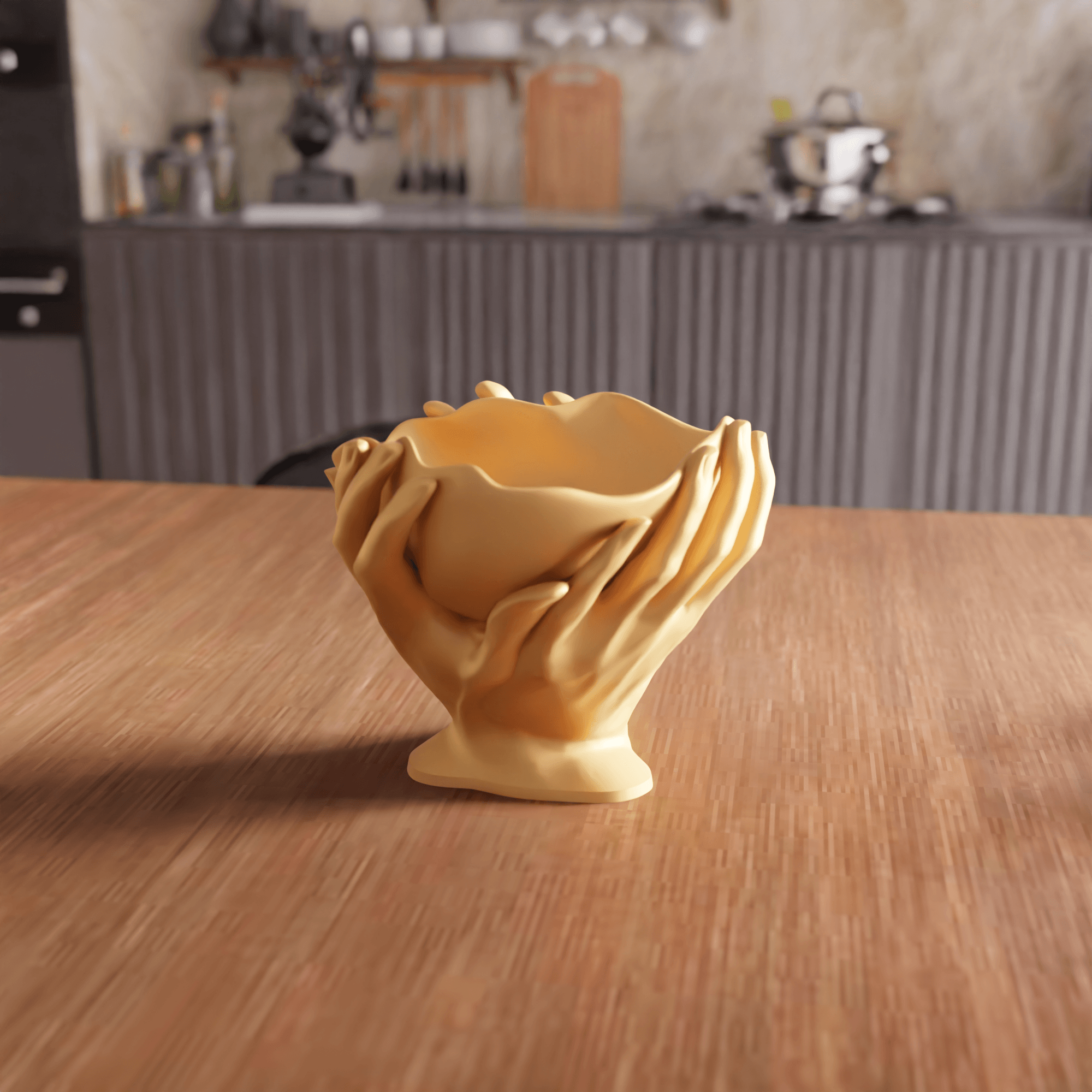 Holding Hands Decorative Bowl 3d model