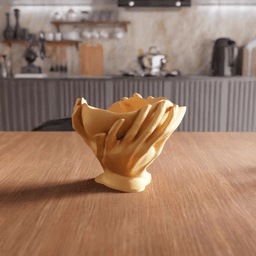 Holding Hands Decorative Bowl 3d model