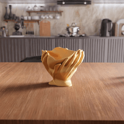 Holding Hands Decorative Bowl 3d model