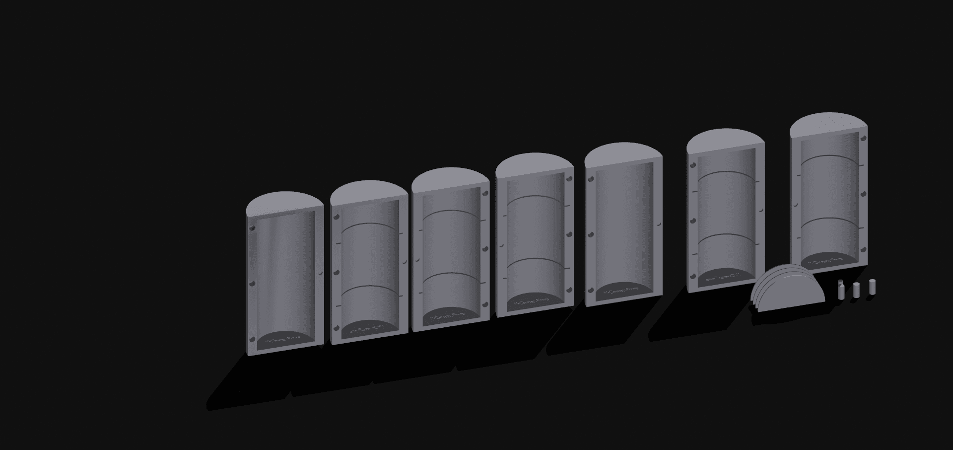 Cylinder Compartment Organiser 3d model
