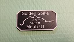 Maverick's Trail Badge Golden Spike Moab Utah 3d model