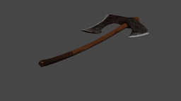 One Handed Battle Axe 3d model