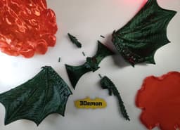 Dragon Flame Lamp 3d model