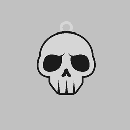 skull keychain 1 3d model