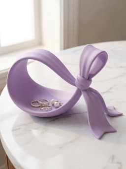 Sculptural Bow Ribbon Jewelry Dish & Vanity Catchall 3d model