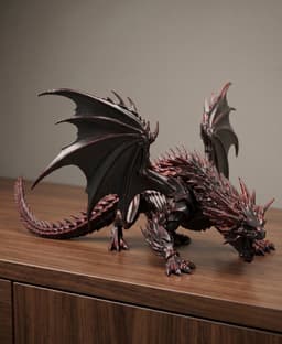 AGRESSIVE DRAGON SCULPTURE / GOTHIC DECOR / SHELF SCULPTURE DECOR / MODERN DRAGON SCULPTURE 3d model