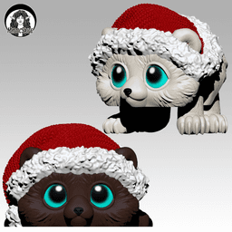 Santa Bear Puffling - Extra Model 3d model