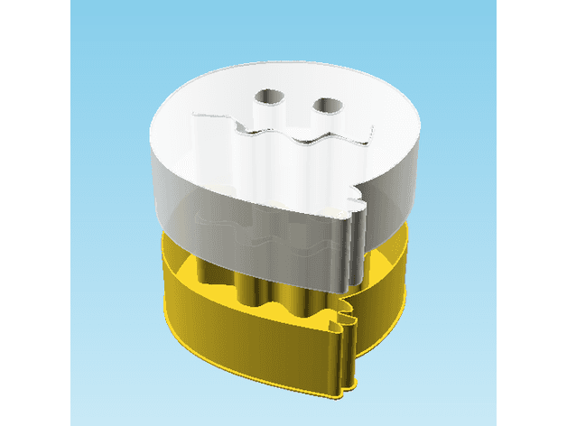Ghost B, nestable box (v2) 3d model