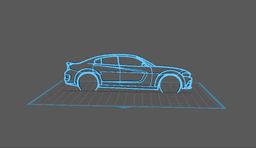 Dodge - Charger Hellcat Wall Art 3d model