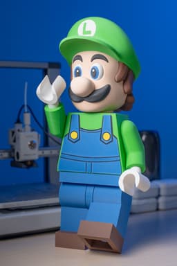 Luigi Modular Figure 3d model
