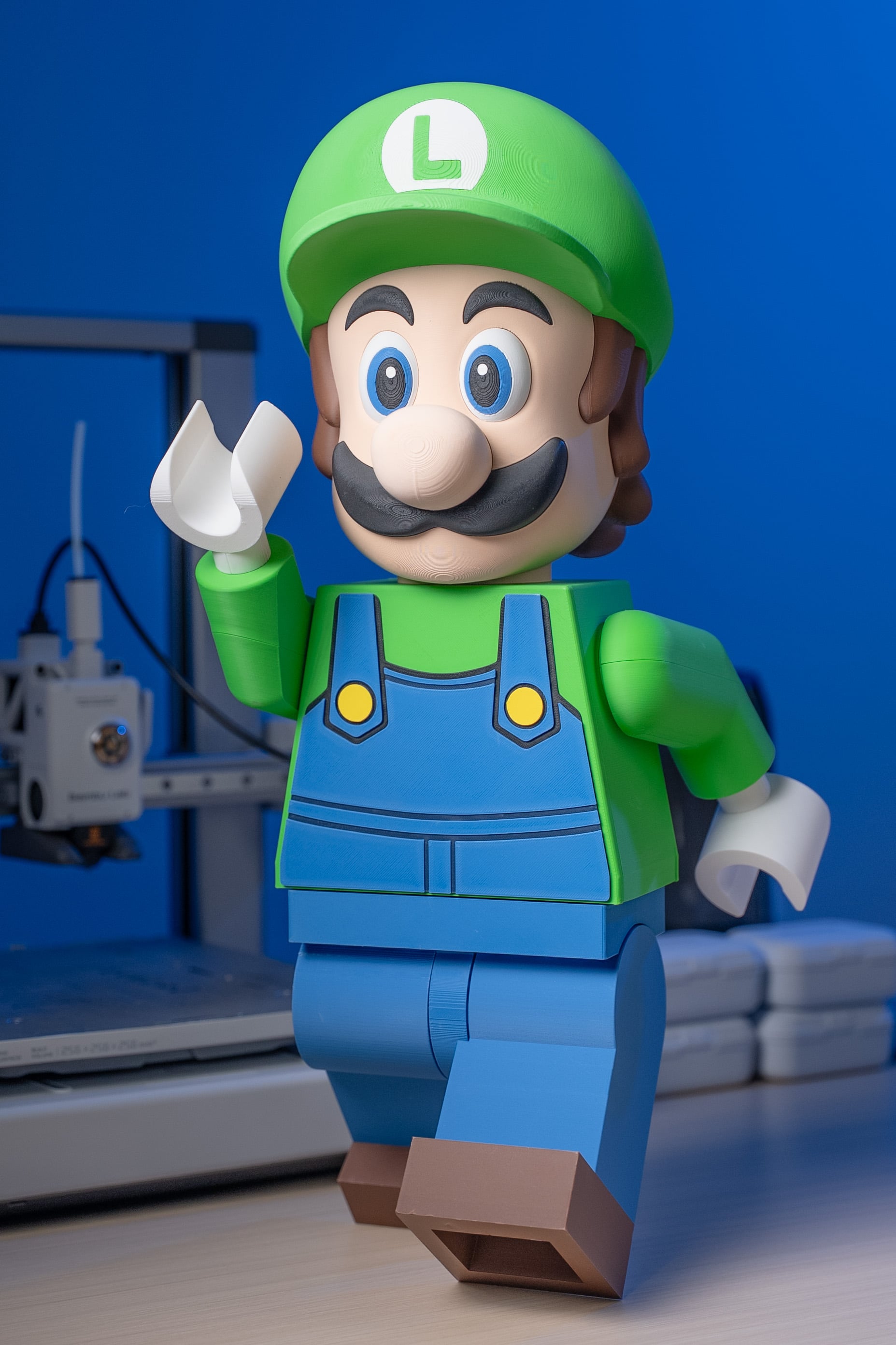 Luigi Modular Figure 3d model