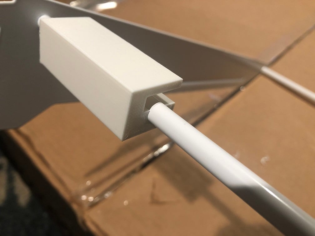 Freezer Glass Shelf Clip 3d model