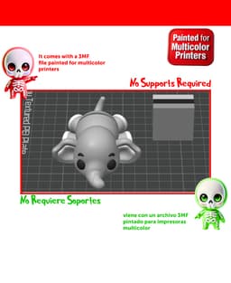 Sleepy Elephant 3d model