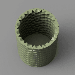 Knurled Pen Cup 3d model