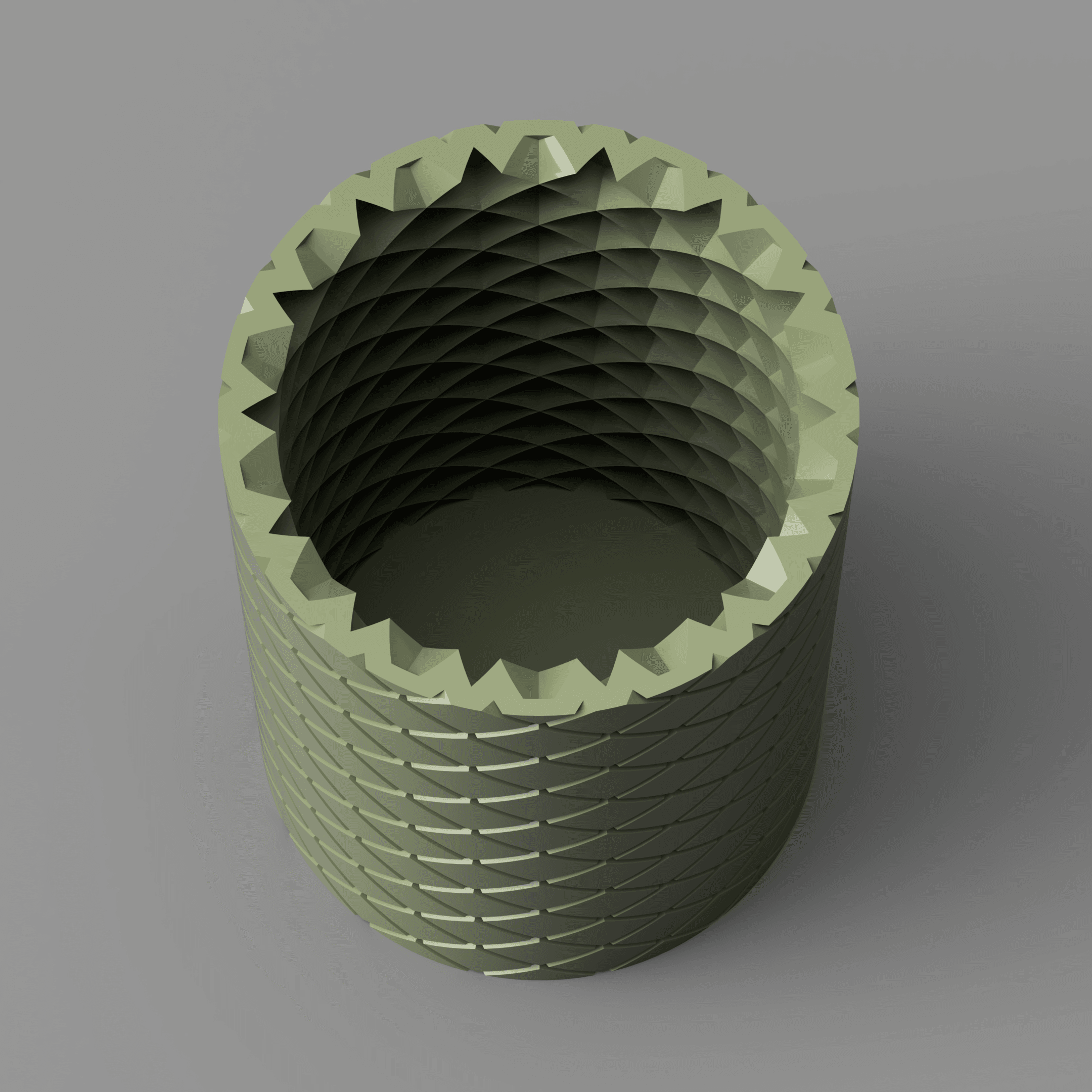 Knurled Pen Cup 3d model