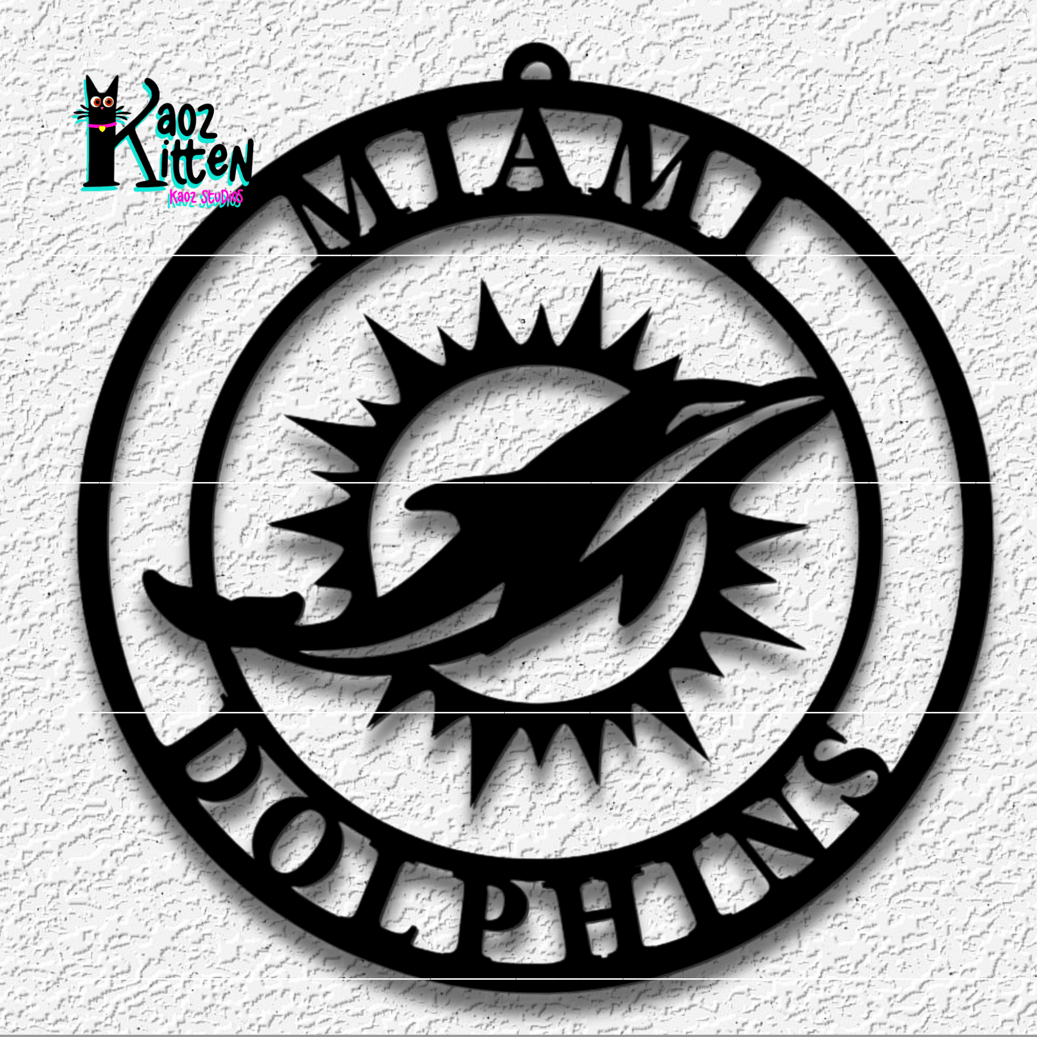 miami dolphins wall art football team decor 3d model