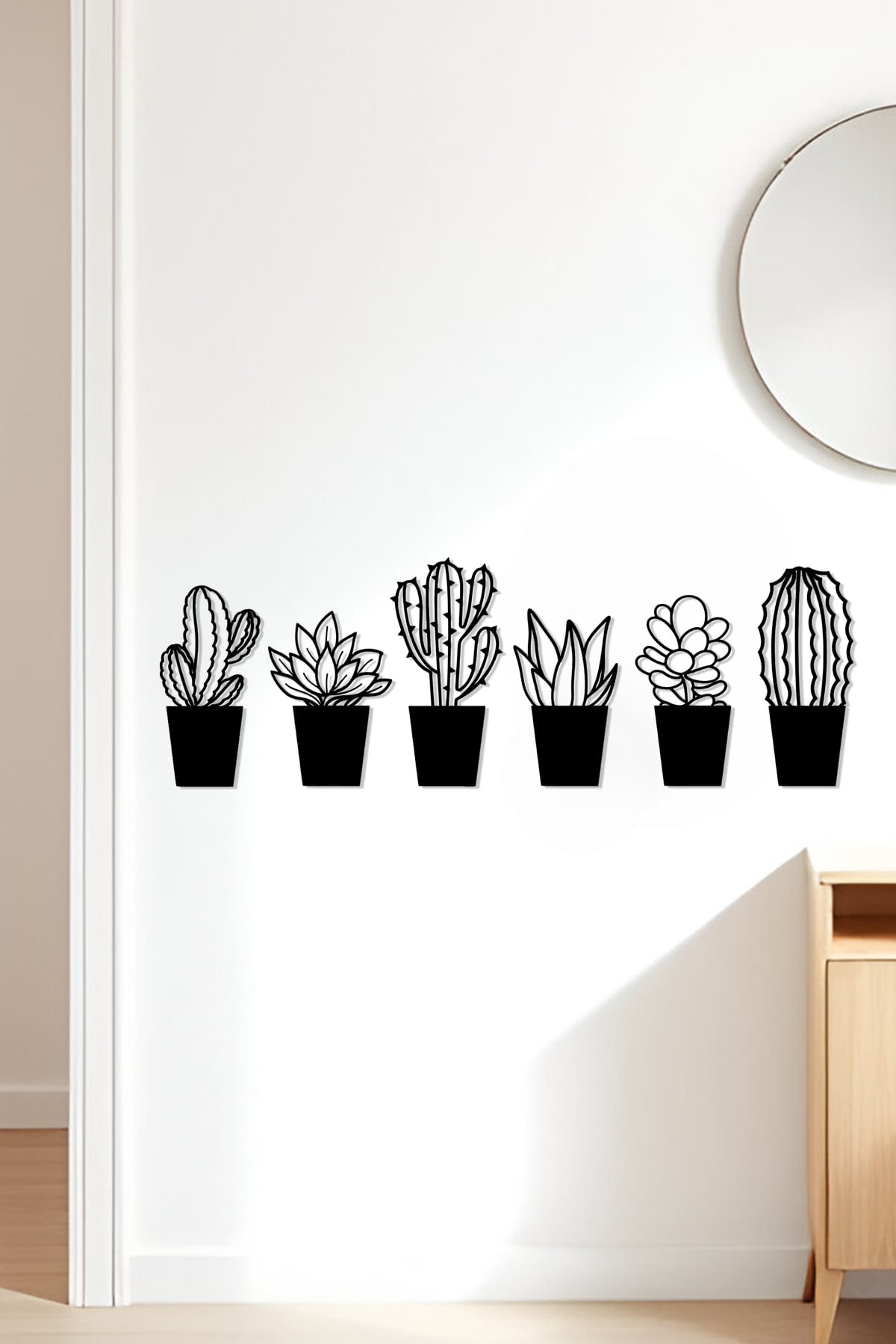 Cactus Set Wall Art, Wall Decor, Home Decor 3d model