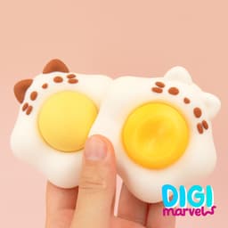 Fried Egg Buddy Clicker + Keychain 3d model