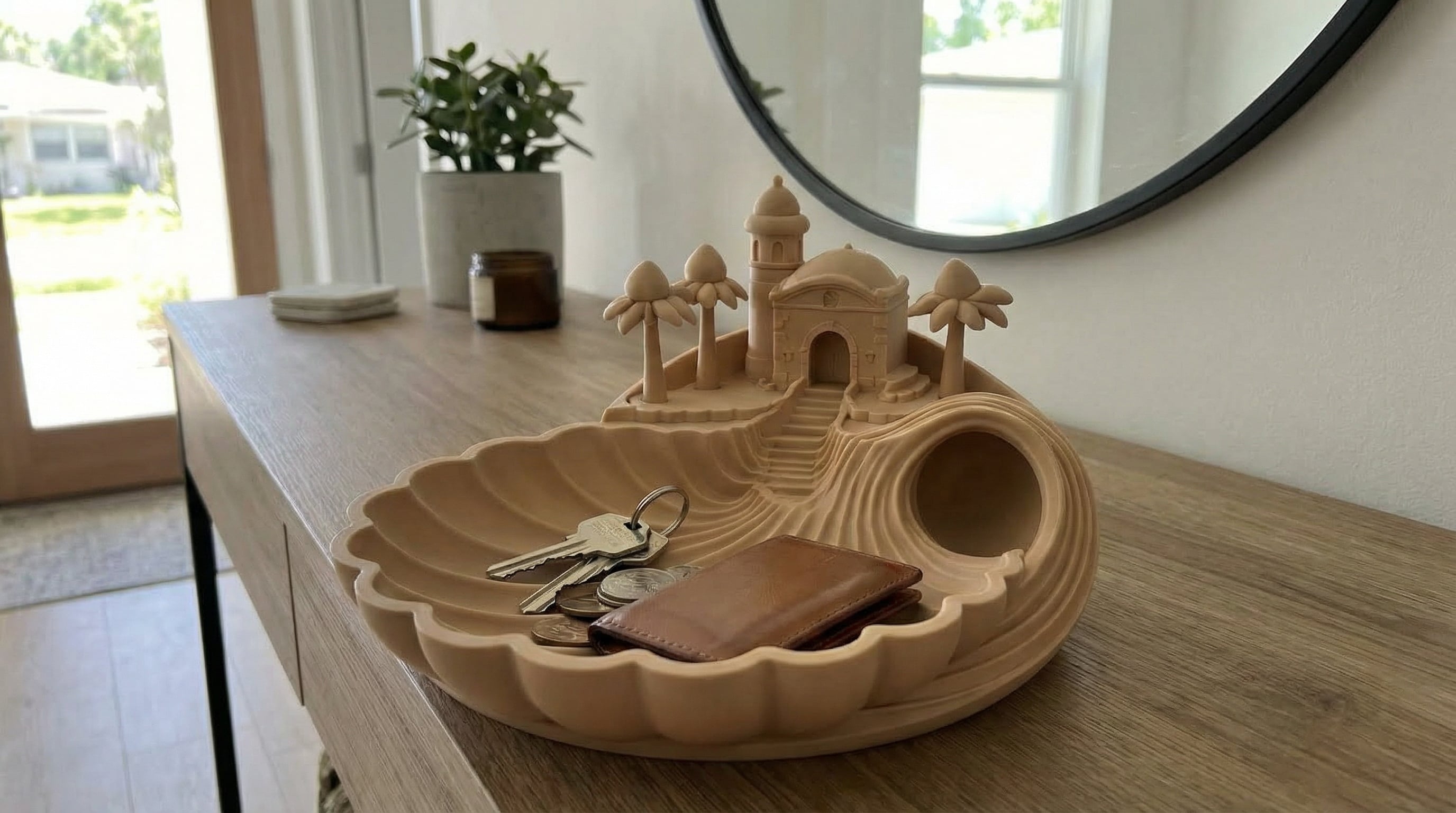 Desert Oasis Valet Tray - Middle Eastern Palace Catch-all & Desk Organizer 3d model
