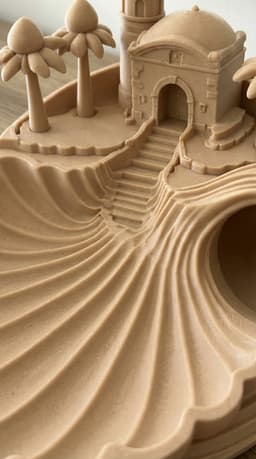 Desert Oasis Valet Tray - Middle Eastern Palace Catch-all & Desk Organizer 3d model