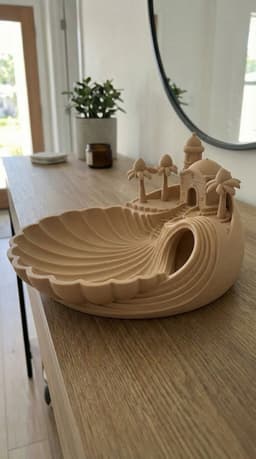 Desert Oasis Valet Tray - Middle Eastern Palace Catch-all & Desk Organizer 3d model
