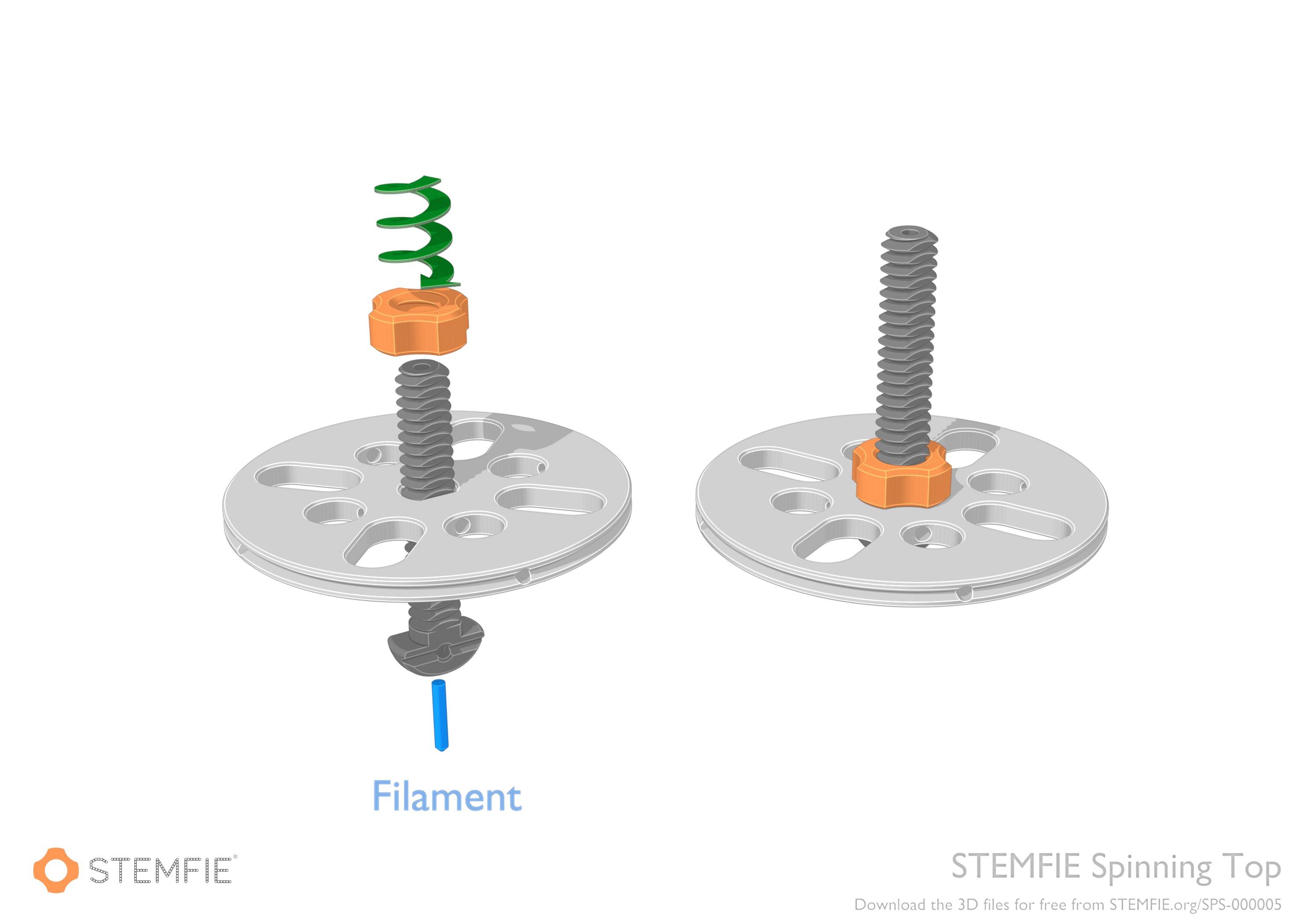 STEMFIE Spinning Top [washer] 3d model