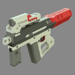 Shingen Mark V - Modular Pistol (Cyberpunk 2077 Inspired 3D Model) 3d model